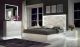 Buccino Modern Bedroom Set in White & Silver