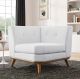 Engage Upholstered Fabric Corner Chair in White