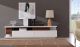 J&M TV061 Modern TV Stand in Light Walnut & White Lacquer