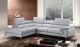 Olivia A973 Premium Leather Sectional Sofa in Grey