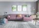 Ronda Modern Fabric L-Shape Sectional Sofa in Pink